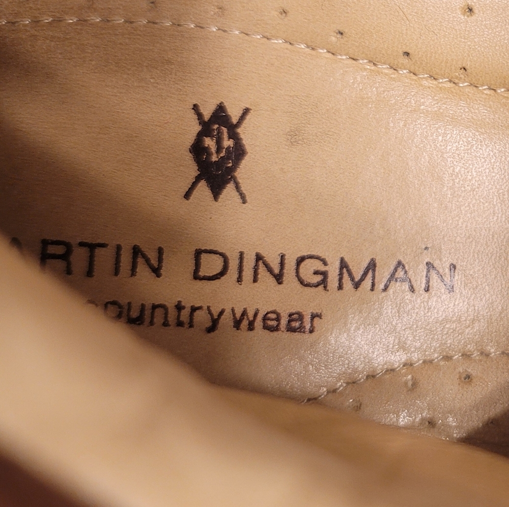 Martin Dingman Country Wear Boots Suede Tan Sz-9 - Picture 6 of 15